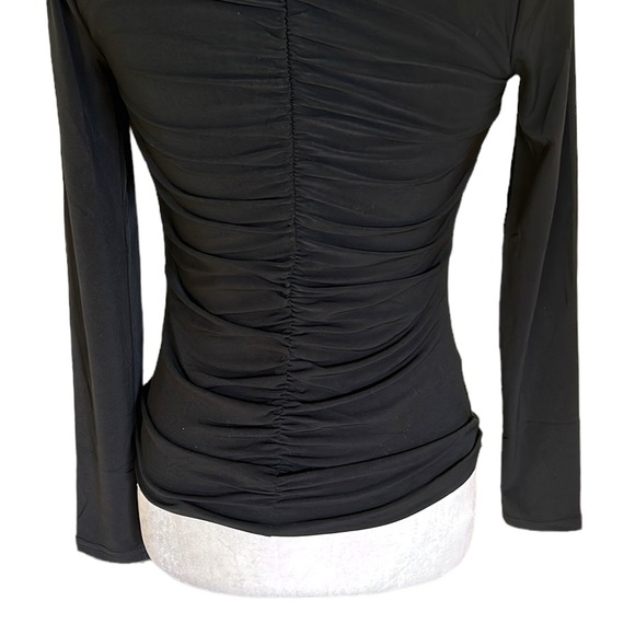 NWT J. Crew Ruched Black Matte Jersey Knit Top - XS - Picture 9 of 14